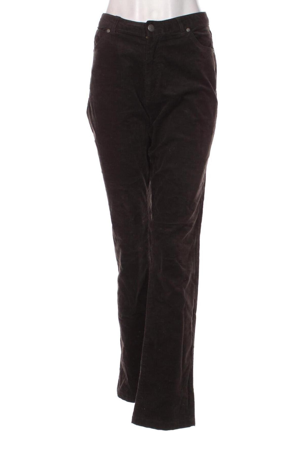 Pantaloni de velvet de femei Daily, Mărime XL, Culoare Maro, Preț 41,99 Lei