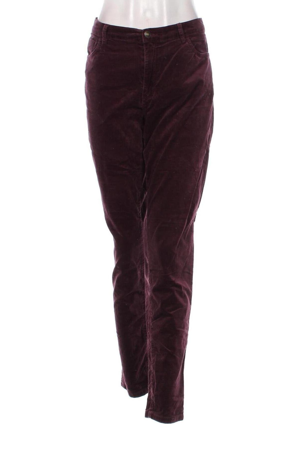 Pantaloni de velvet de femei Jackpot, Mărime XL, Culoare Roșu, Preț 43,99 Lei