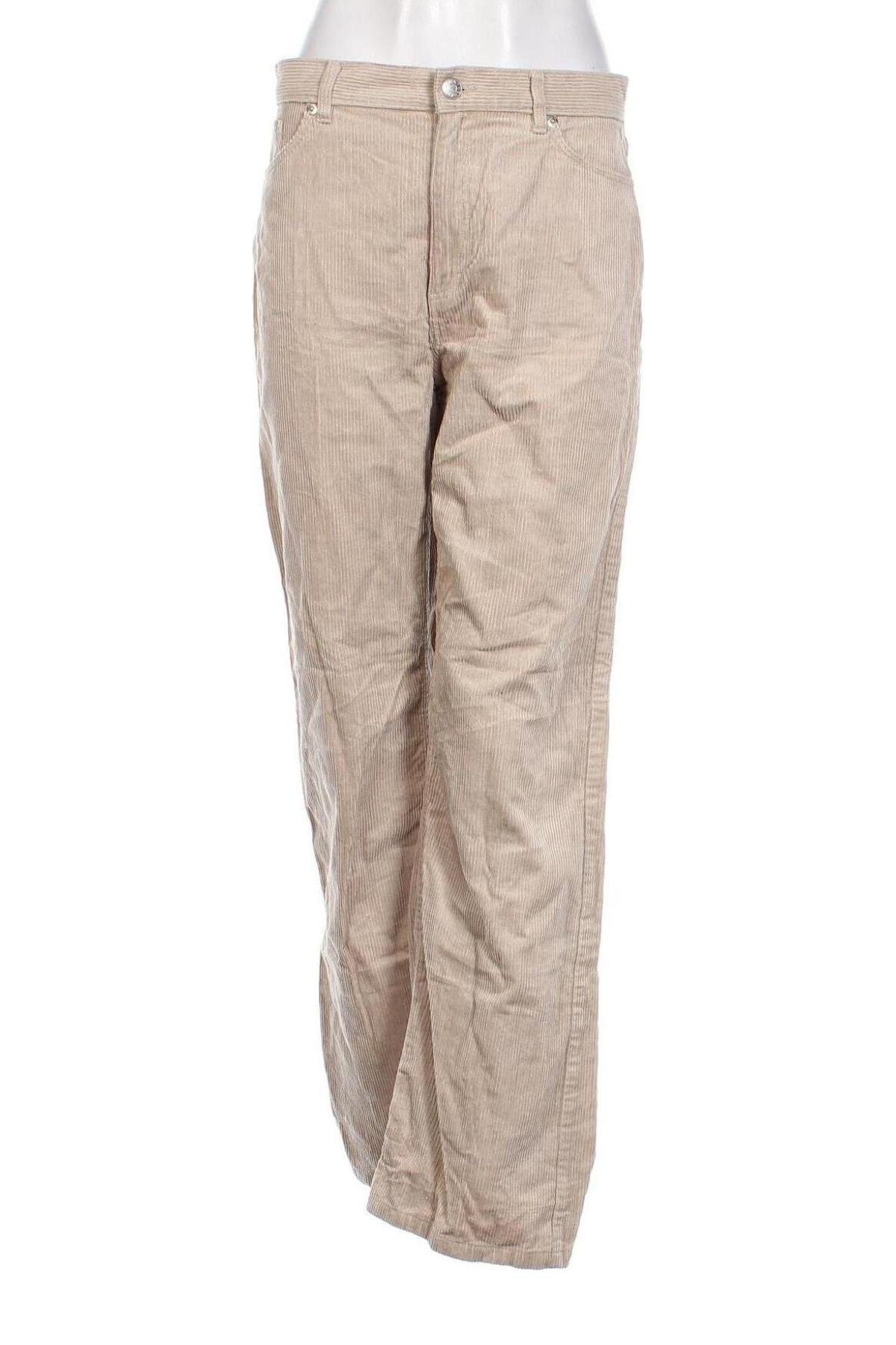 Damen Cordhose Monki, Größe M, Farbe Ecru, Preis 17,99 €