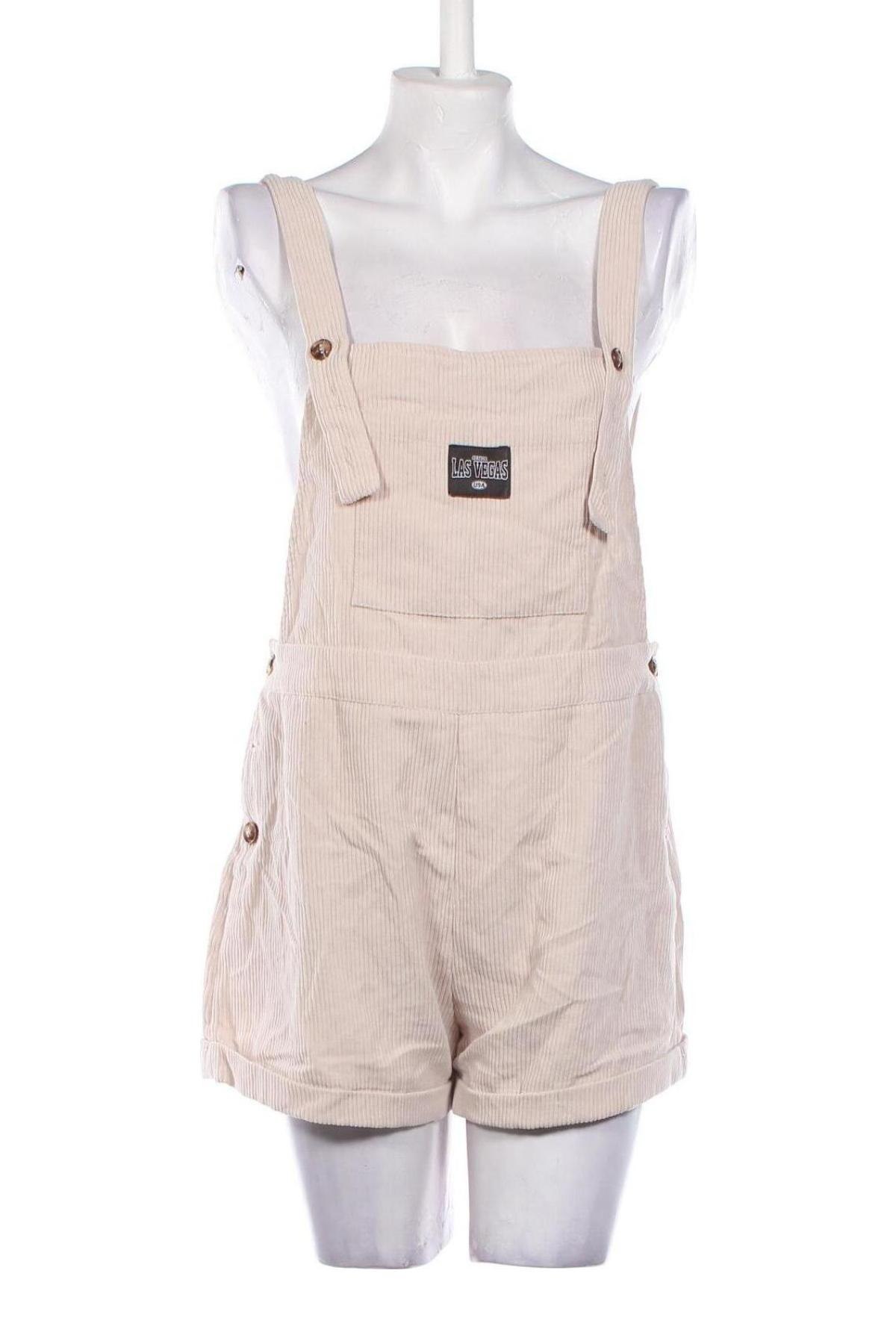 Kurzer Damenoverall SHEIN, Größe L, Farbe Beige, Preis 17,99 €