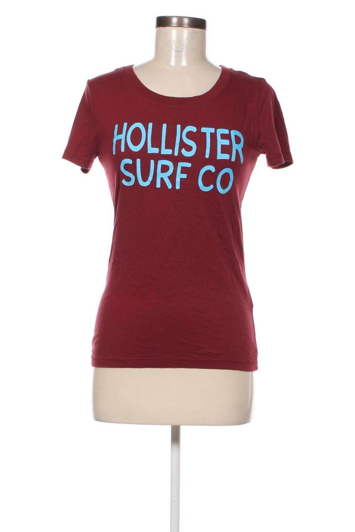 Damski T-shirt Hollister, Rozmiar M, Kolor Czerwony, Cena 25,99 zł