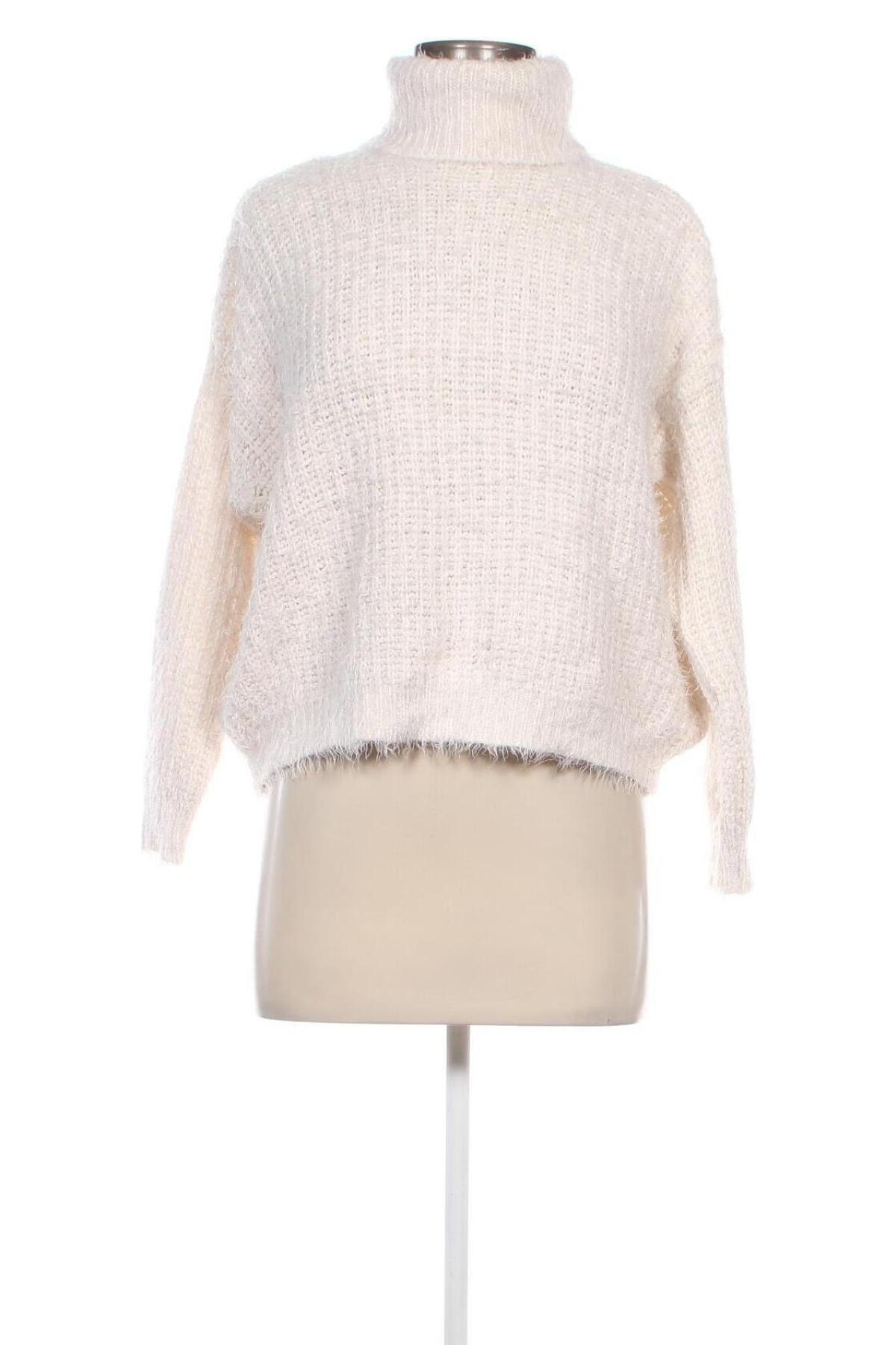 Damski sweter Bershka, Rozmiar S, Kolor ecru, Cena 60,99 zł