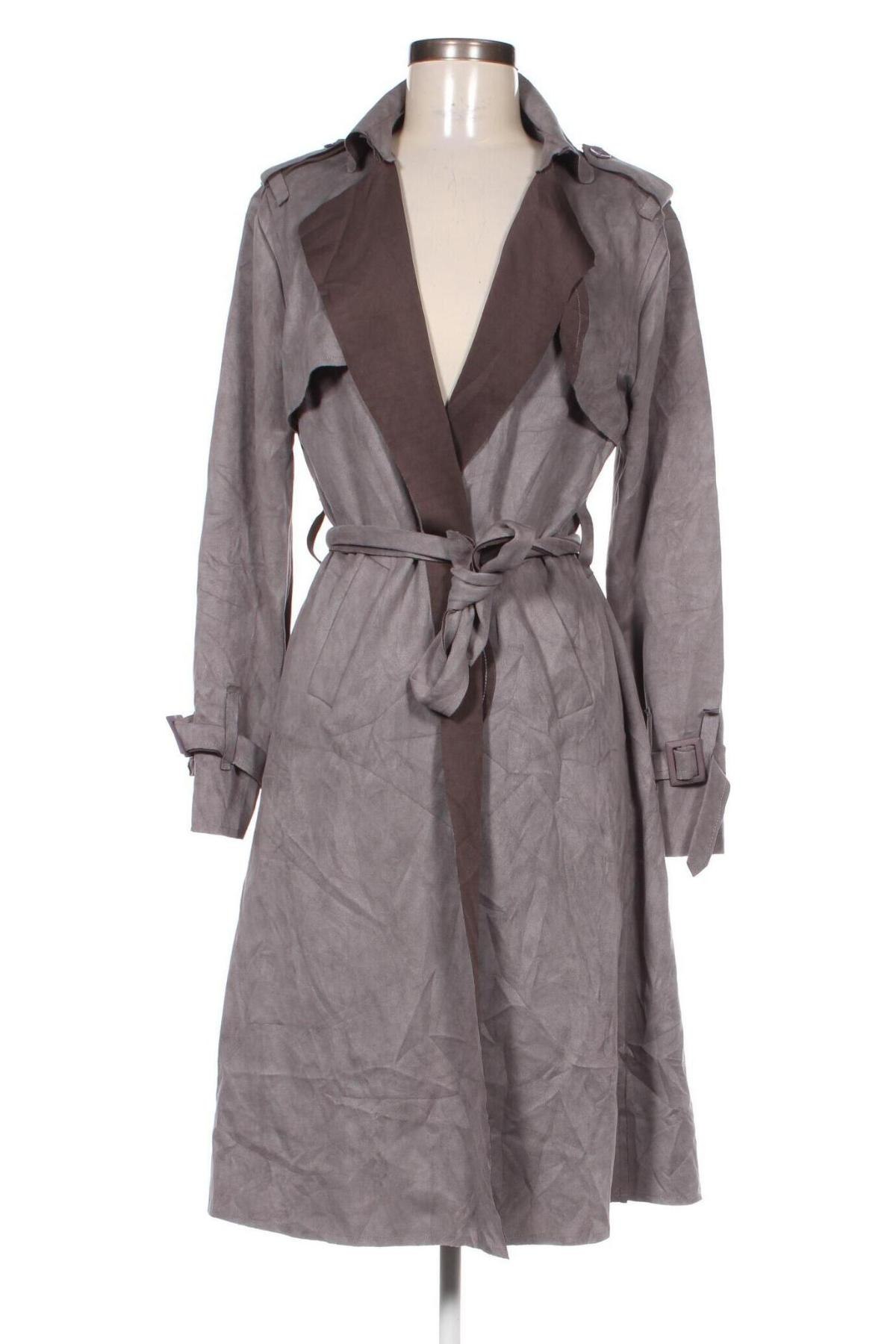 Damen Trench Coat, Größe L, Farbe Grau, Preis € 20,99