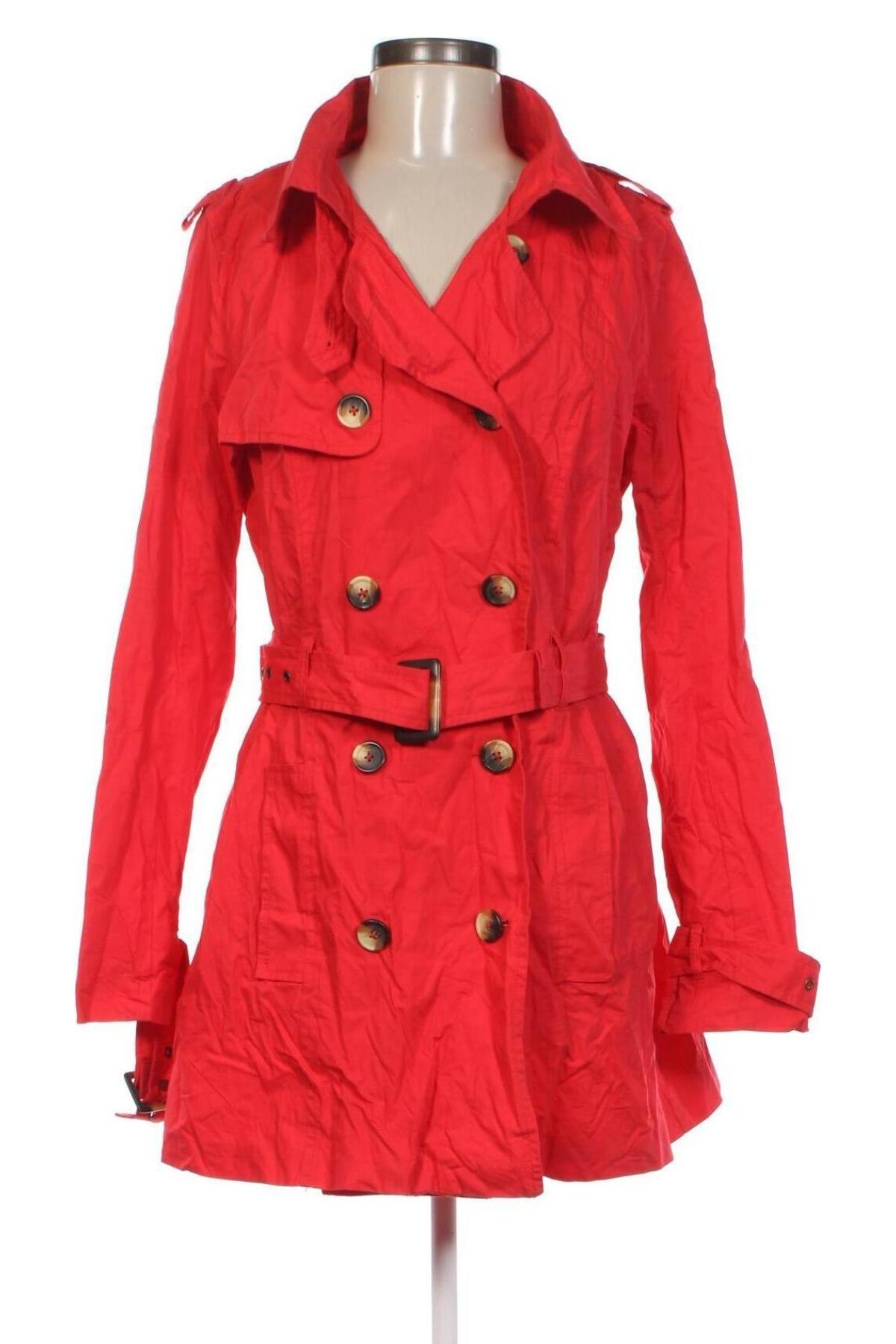 Damen Trenchcoat Cubus, Größe XL, Farbe Rot, Preis 24,49 €