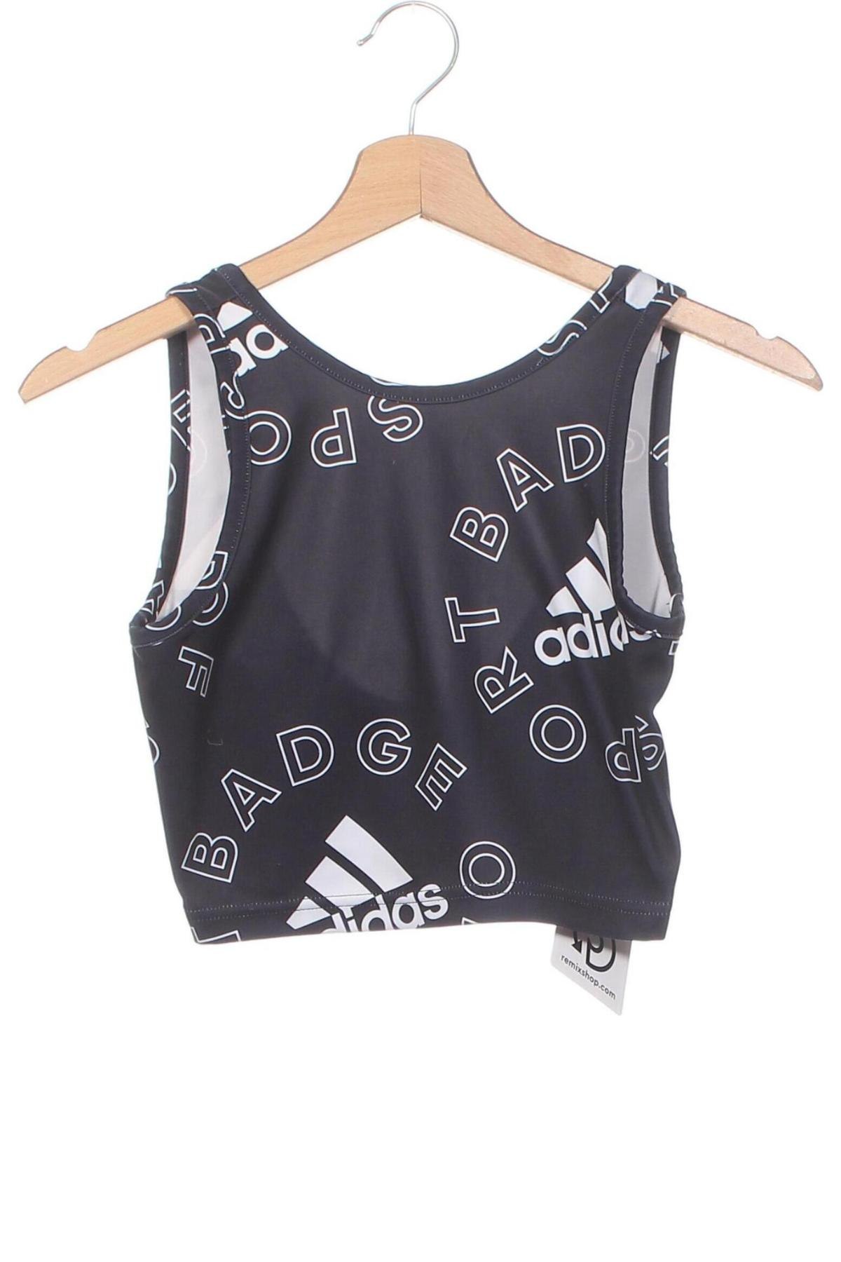 Damen Sporttop Adidas, Größe XS, Farbe Schwarz, Preis 17,39 €