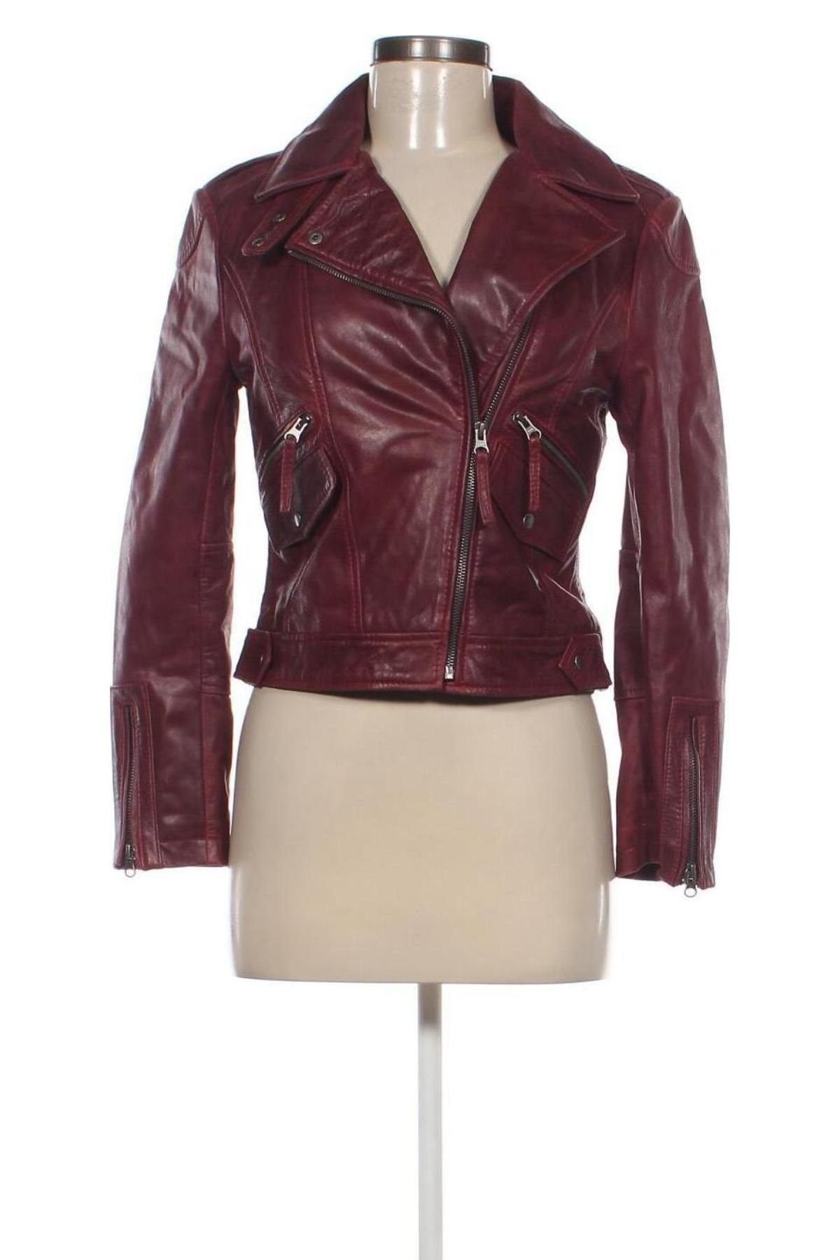 Damen Lederjacke, Größe S, Farbe Rot, Preis € 50,00