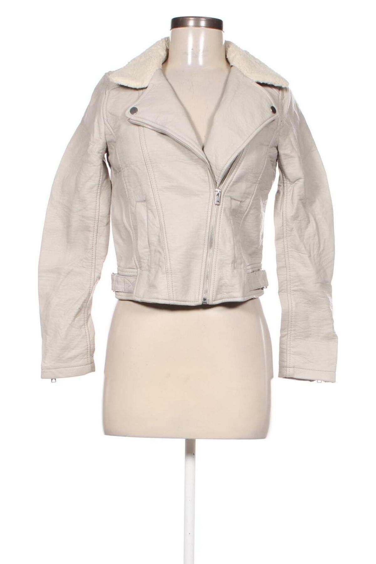 Damen Lederjacke H&M Divided, Größe M, Farbe Grau, Preis 26,99 €