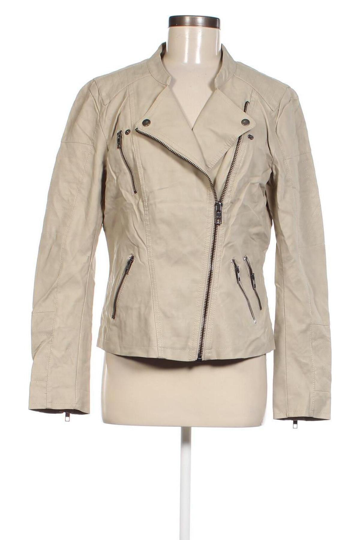 Damen Lederjacke ONLY, Größe M, Farbe Beige, Preis 15,99 €