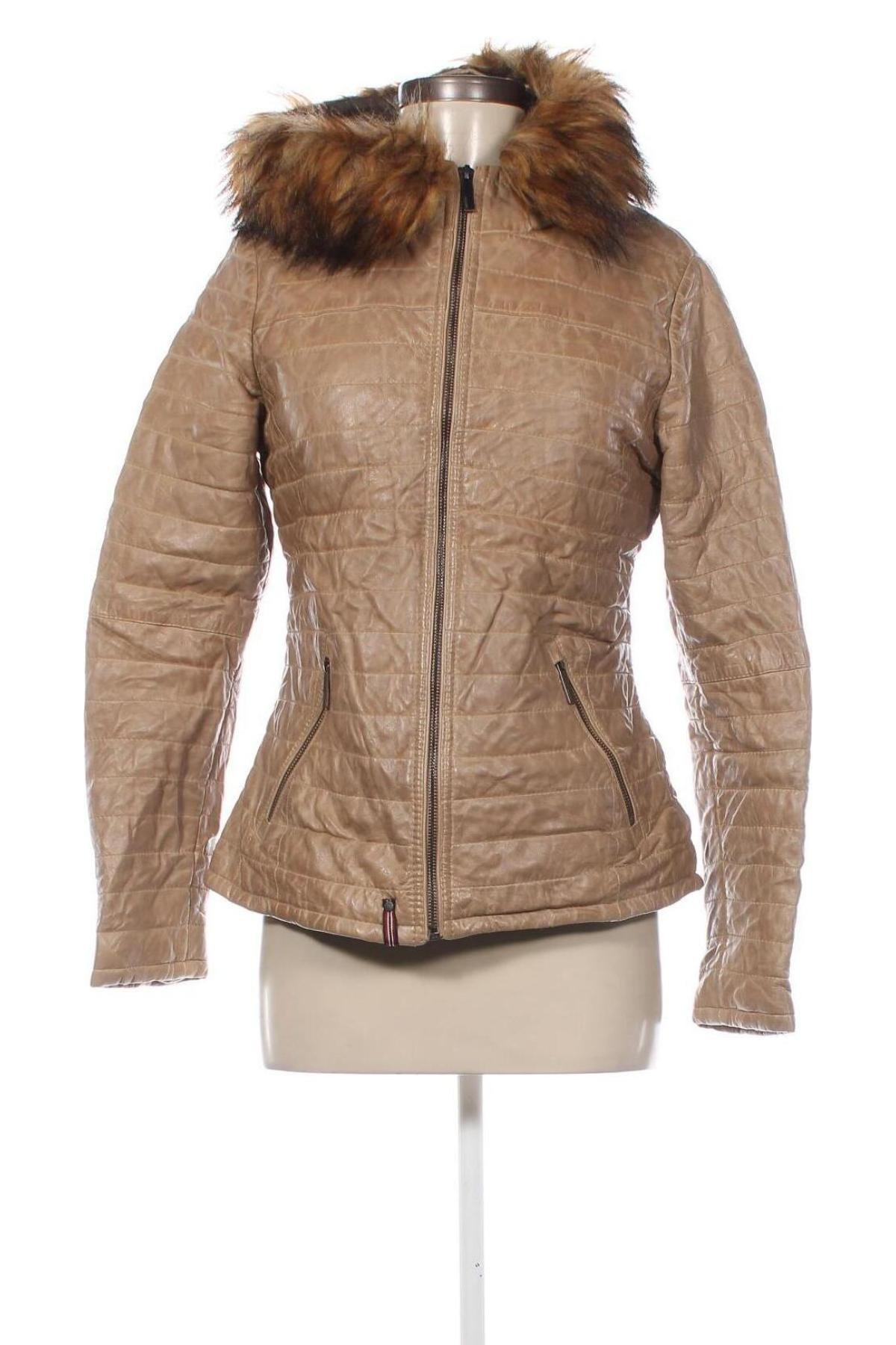 Damen Lederjacke Oakwood, Größe L, Farbe Beige, Preis 46,99 €