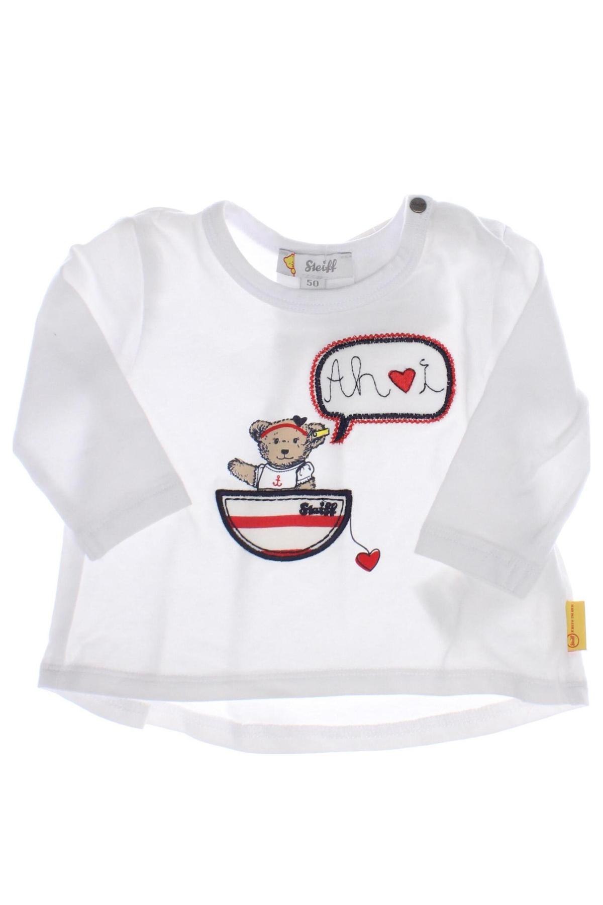 Kinder Shirt Steiff, Größe 0-1m/ 50 cm, Farbe Weiß, Preis 6,99 €