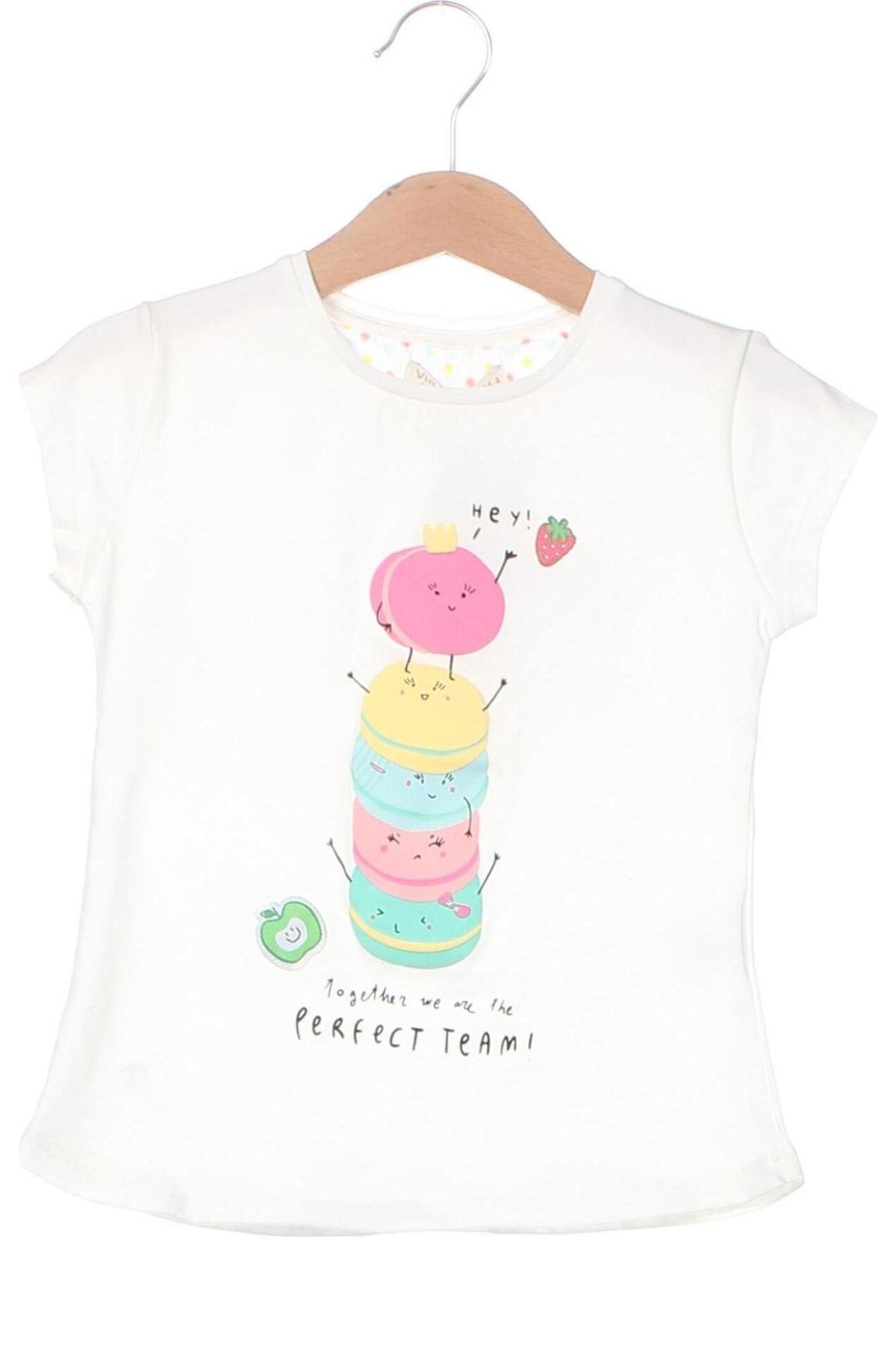 Dziecięcy T-shirt, Rozmiar 3-4y/ 104-110 cm, Kolor Biały, Cena 23,99 zł