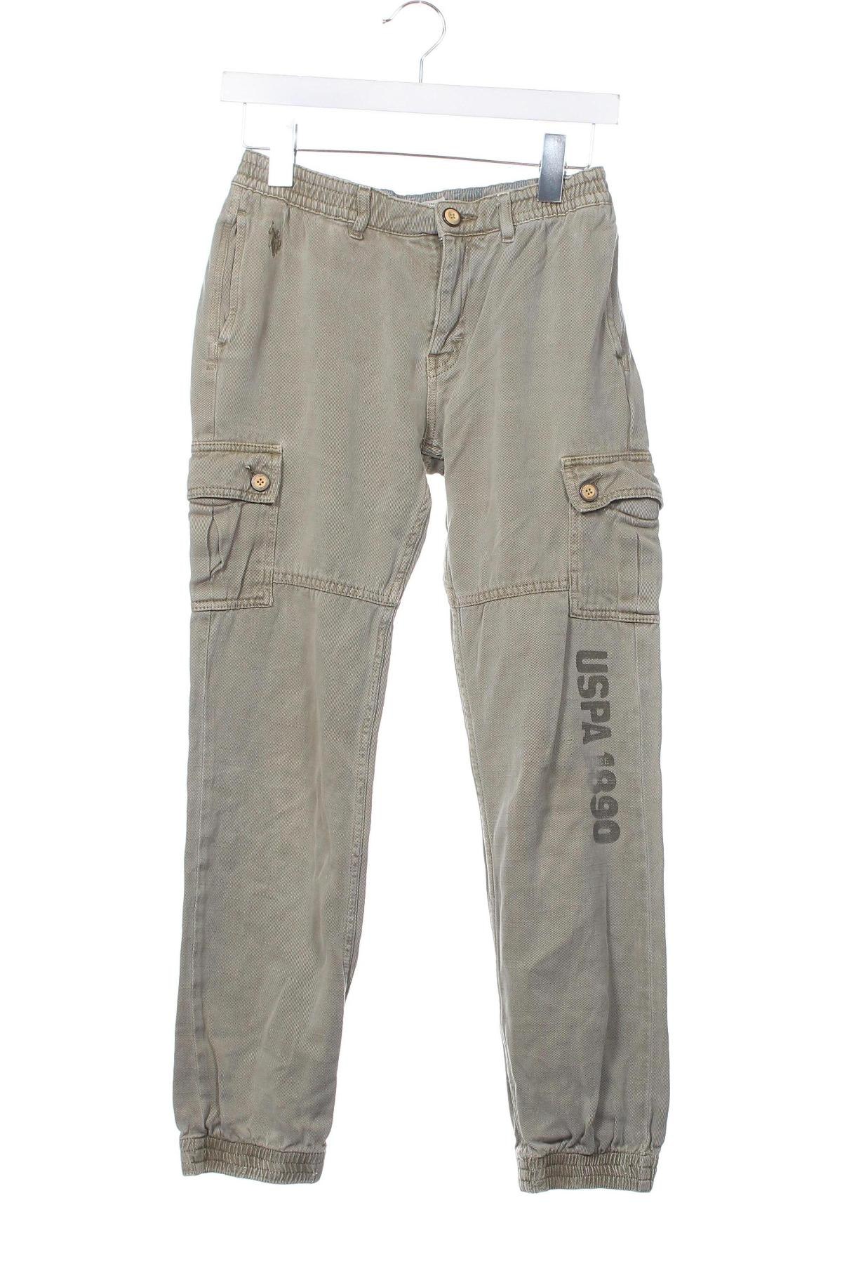 Pantaloni pentru copii U.S. Polo Assn., Mărime 10-11y/ 146-152 cm, Culoare Verde, Preț 104,59 Lei