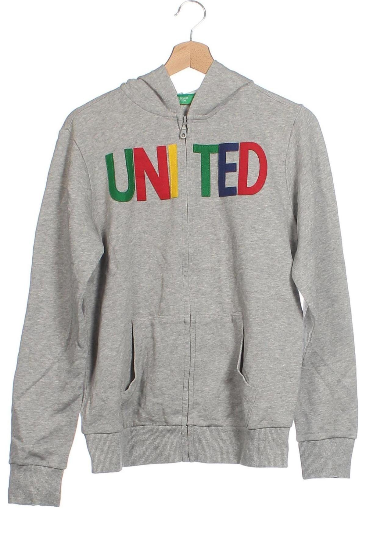 Детски суичър United Colors Of Benetton, Размер 13-14y/ 164-168 см, Цвят Сив, Цена 12,99 лв.