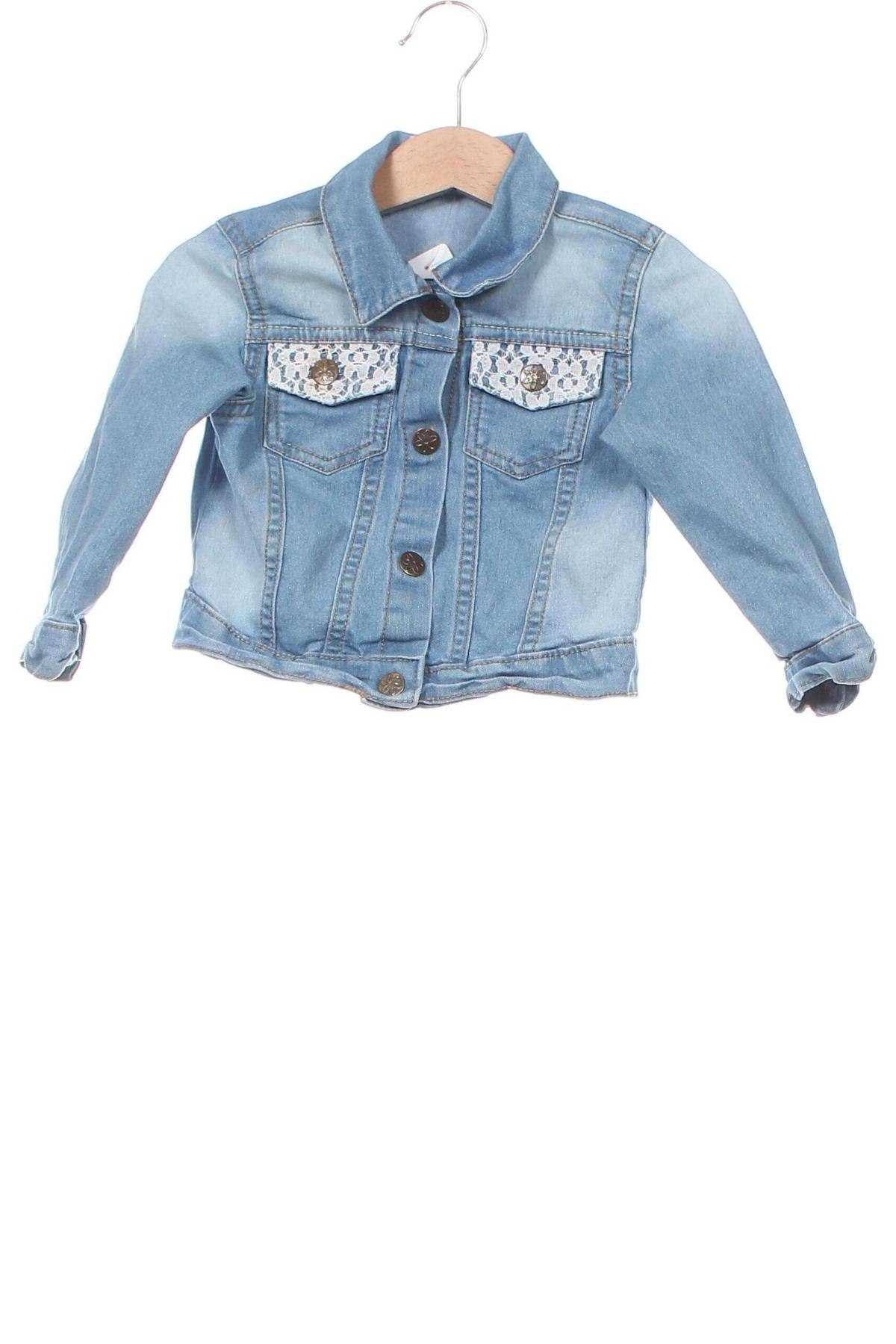 Kinder Jeansjacke Topomini, Größe 6-9m/ 68-74 cm, Farbe Blau, Preis 18,00 €