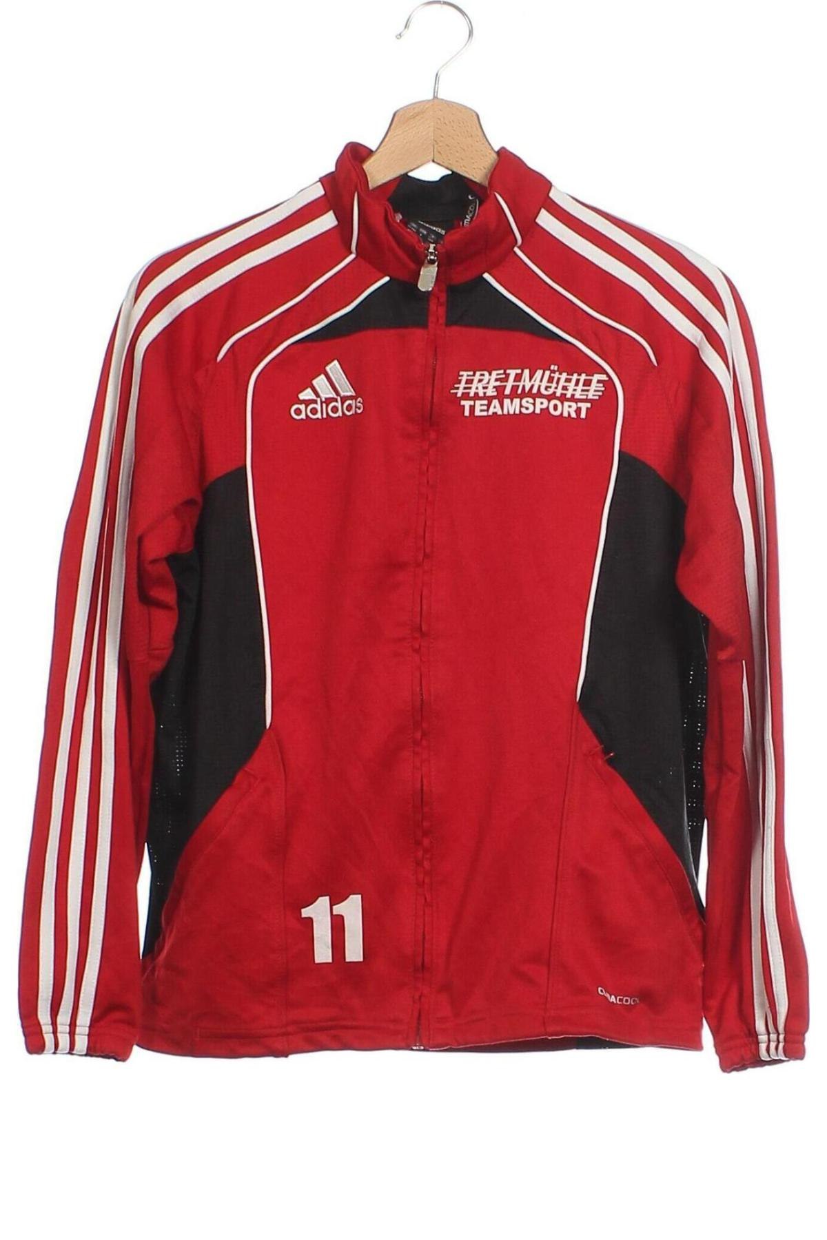 Bluză de trening, pentru copii Adidas, Mărime 13-14y/ 164-168 cm, Culoare Roșu, Preț 125,99 Lei