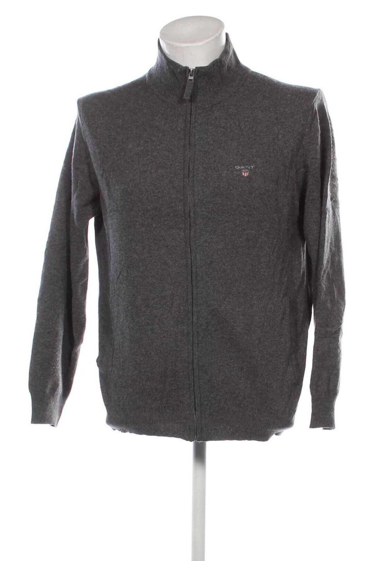 Herren Strickjacke Gant, Größe L, Farbe Grau, Preis 50,99 €