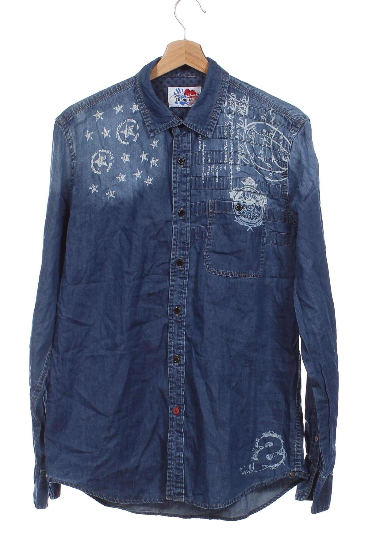 Herrenhemd Desigual, Größe M, Farbe Blau, Preis € 38,49