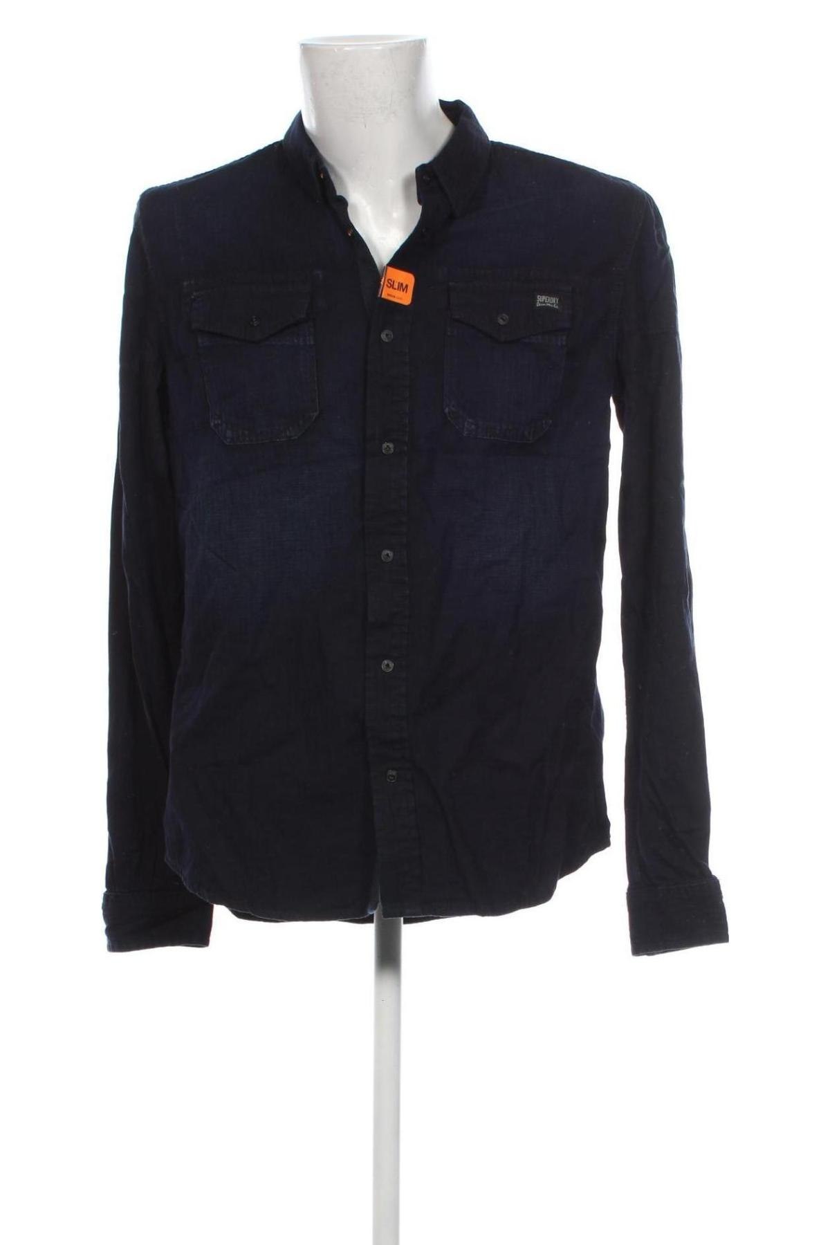 Herrenhemd Superdry, Größe XL, Farbe Blau, Preis 27,49 €