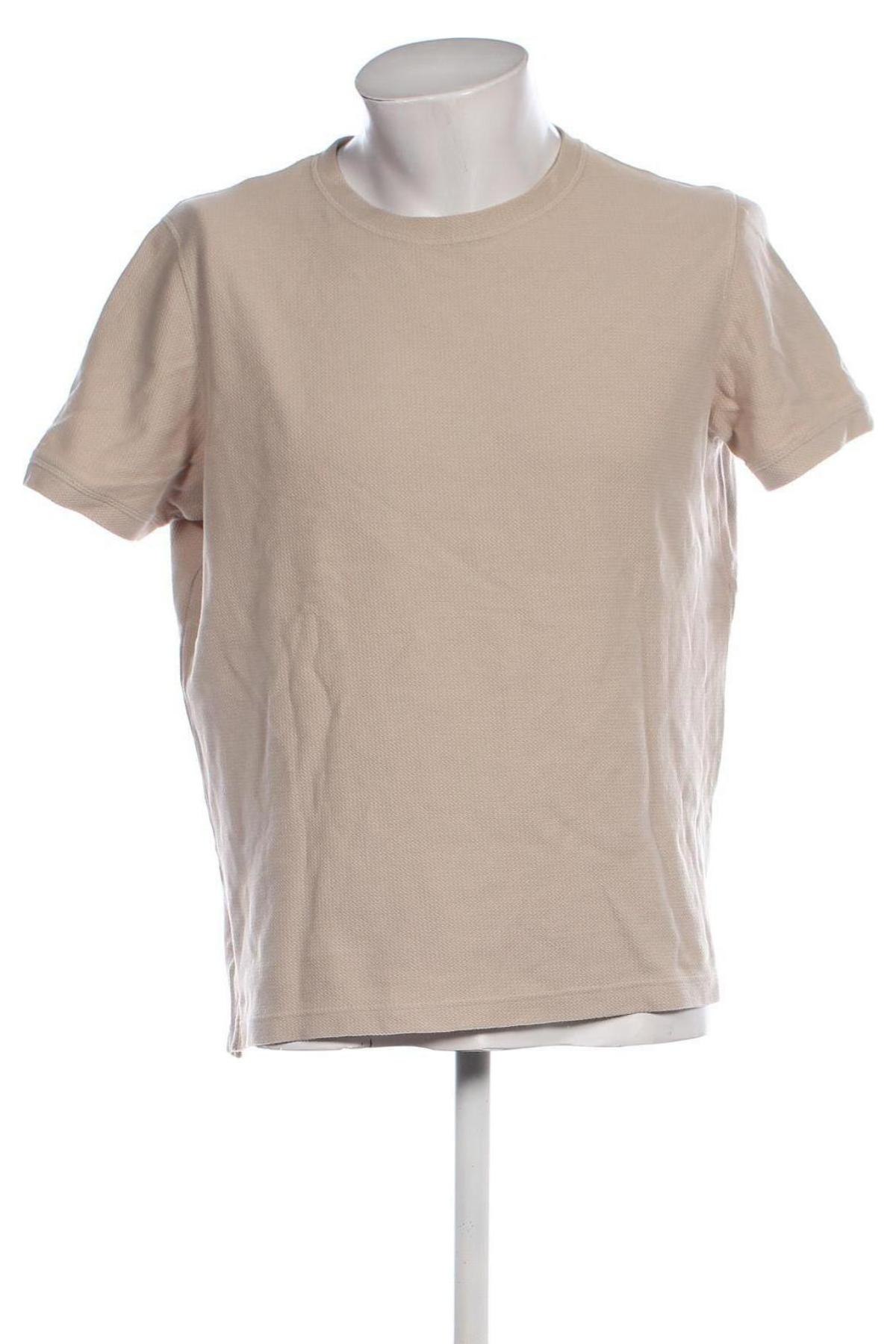 Herren T-Shirt Bershka, Größe L, Farbe Beige, Preis € 6,99