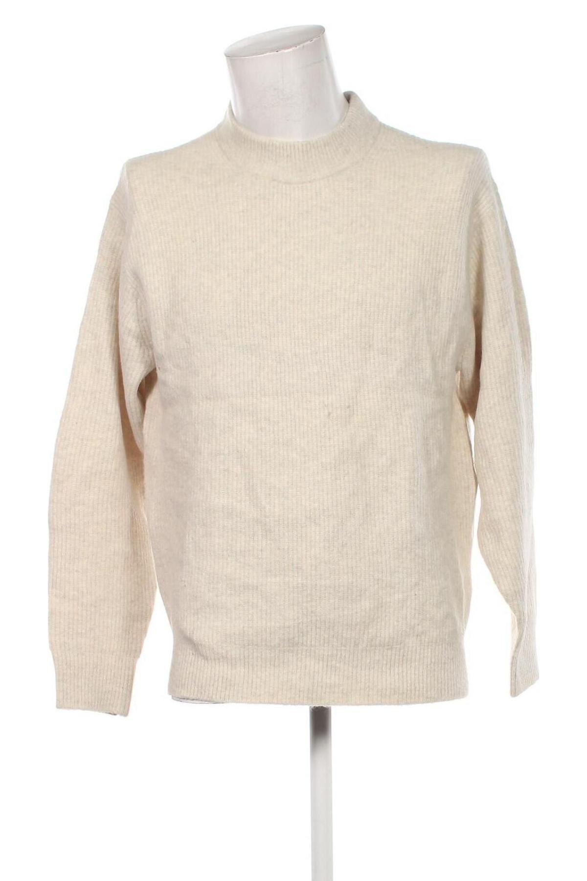 Herrenpullover Uniqlo, Größe M, Farbe Ecru, Preis 33,99 €