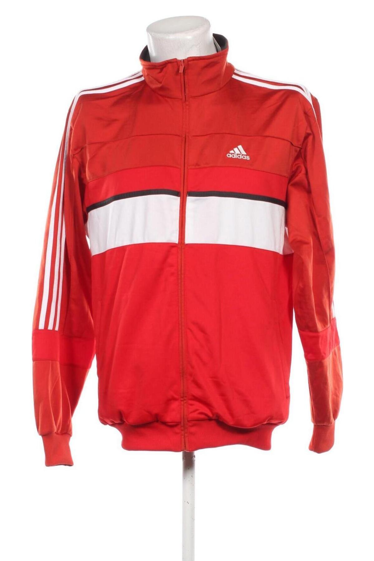 Ανδρική αθλητική ζακέτα Adidas, Μέγεθος XL, Χρώμα Κόκκινο, Τιμή 29,99 €