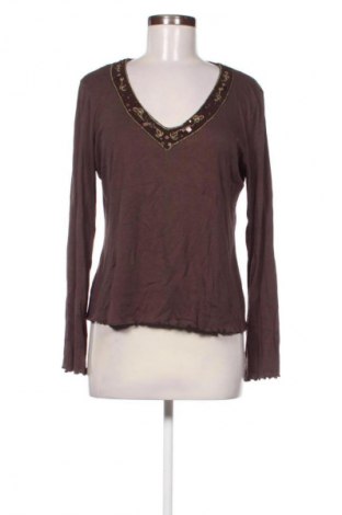 Дамска блуза Marks & Spencer, Размер L, Цвят Кафяв, Цена 27,00 лв.