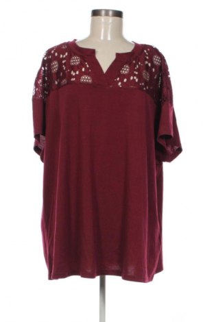 Γυναικεία μπλούζα SHEIN, Μέγεθος 4XL, Χρώμα Κόκκινο, Τιμή 9,99 €