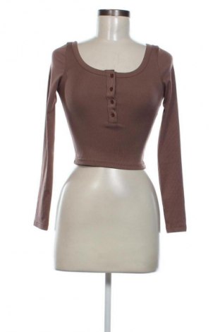 Дамска блуза SHEIN, Размер XS, Цвят Кафяв, Цена 19,00 лв.