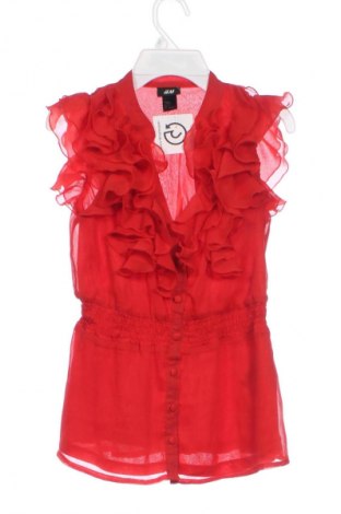 Дамска риза H&M, Размер XS, Цвят Червен, Цена 25,00 лв.