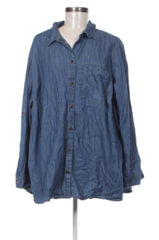 Γυναικείο πουκάμισο Tom Tailor, Μέγεθος 4XL, Χρώμα Μπλέ, Τιμή 8,99 €