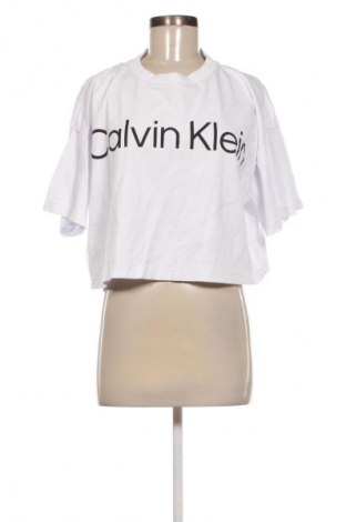 Γυναικείο t-shirt Calvin Klein, Μέγεθος M, Χρώμα Λευκό, Τιμή 21,99 €