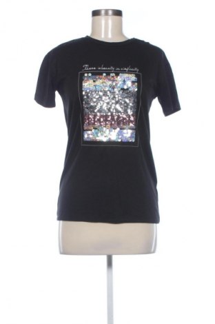 Γυναικείο t-shirt Koton, Μέγεθος S, Χρώμα Μαύρο, Τιμή 9,14 €