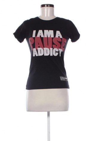 Γυναικείο t-shirt Pause Jeans, Μέγεθος S, Χρώμα Μαύρο, Τιμή 9,20 €