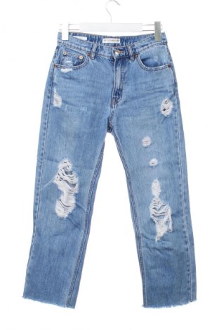 Дамски дънки Pull&Bear, Размер XS, Цвят Син, Цена 28,88 лв.