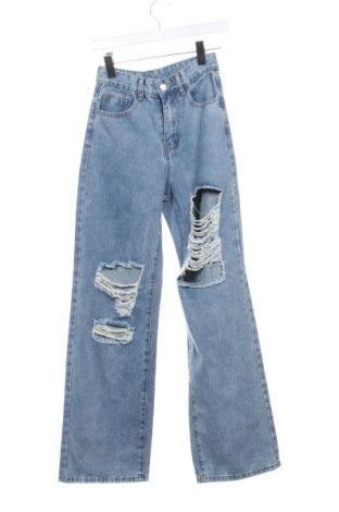 Damskie jeansy SHEIN, Rozmiar XS, Kolor Niebieski, Cena 66,39 zł