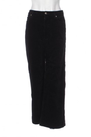 Pantaloni de velvet de femei H&M Divided, Mărime L, Culoare Negru, Preț 76,32 Lei