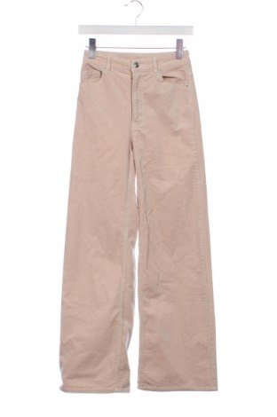 Pantaloni de velvet de femei H&M Divided, Mărime XS, Culoare Bej, Preț 76,32 Lei