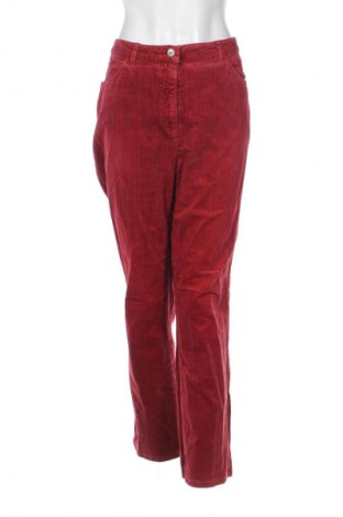 Pantaloni de velvet de femei Joy, Mărime XL, Culoare Roșu, Preț 126,32 Lei