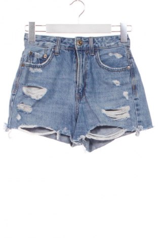 Дамски къс панталон Stradivarius, Размер XXS, Цвят Син, Цена 19,14 лв.