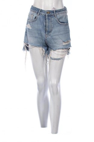 Pantaloni scurți de femei Zara, Mărime M, Culoare Albastru, Preț 42,00 Lei