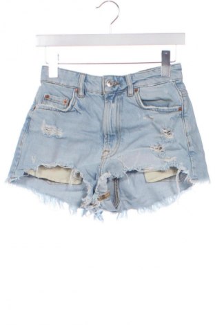 Дамски къс панталон Zara, Размер XS, Цвят Син, Цена 16,00 лв.