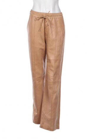 Dámske kožené nohavice  Zara, Veľkosť S, Farba Béžová, Cena  57,80 €