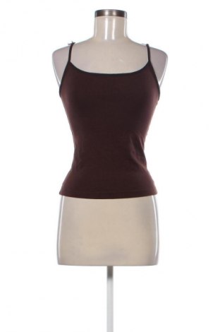 Damska koszulka na ramiączkach Bershka, Rozmiar L, Kolor Brązowy, Cena 39,08 zł