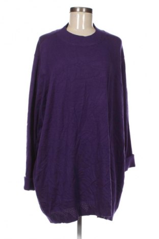 Γυναικείο πουλόβερ Ulla Popken, Μέγεθος 4XL, Χρώμα Βιολετί, Τιμή 23,99 €