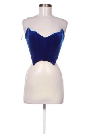 Дамски топ Bershka, Размер M, Цвят Син, Цена 46,00 лв.