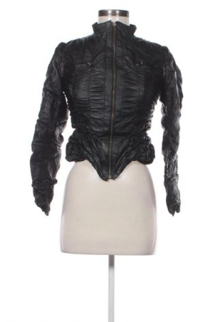 Γυναικείο δερμάτινο μπουφάν Germano Zama, Μέγεθος S, Χρώμα Μαύρο, Τιμή 49,99 €