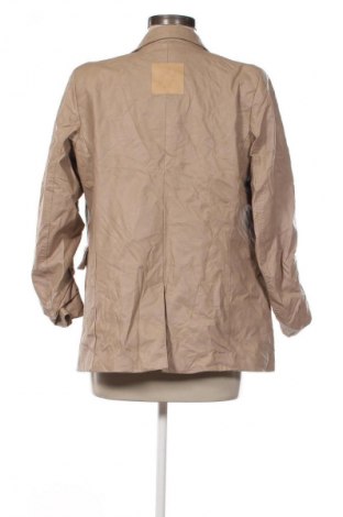 Дамско кожено яке H&M, Размер M, Цвят Бежов, Цена 32,99 лв.