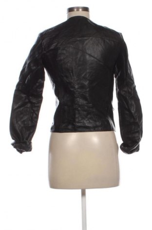 Дамско кожено яке Mango, Размер XS, Цвят Черен, Цена 84,99 лв.