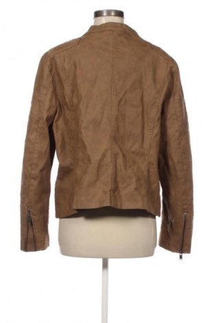 Γυναικείο δερμάτινο μπουφάν ONLY Carmakoma, Μέγεθος 3XL, Χρώμα Καφέ, Τιμή 23,99 €