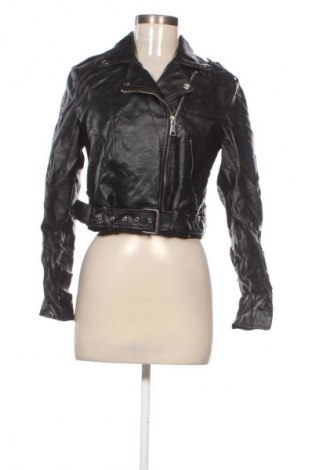 Дамско кожено яке Unbranded, Размер M, Цвят Черен, Цена 38,99 лв.